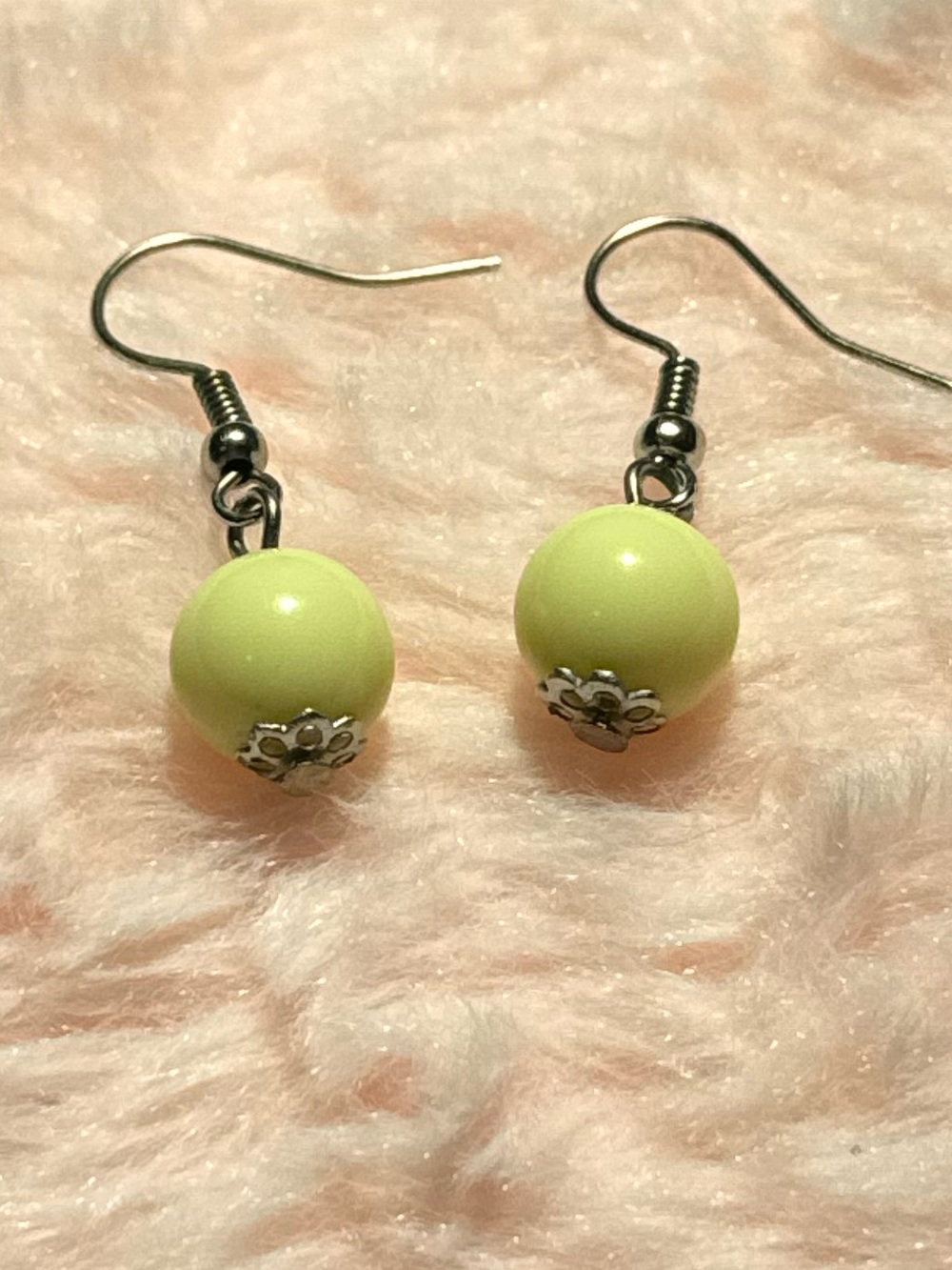 Yellow Bead Drop Earrings - Women Jewelry